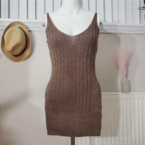 Costa Blanca Long Brown Sequence Cami- S - Picture 1 of 8